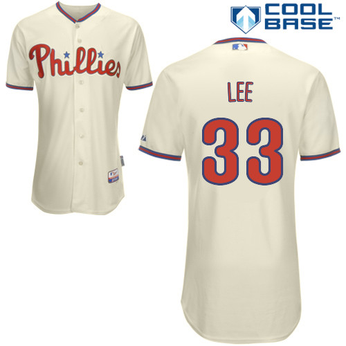 Brand Philadelphia Phillies 33 Cliff Lee Cream Cool Base MLB Jersey Baseball MLB Jerseys
